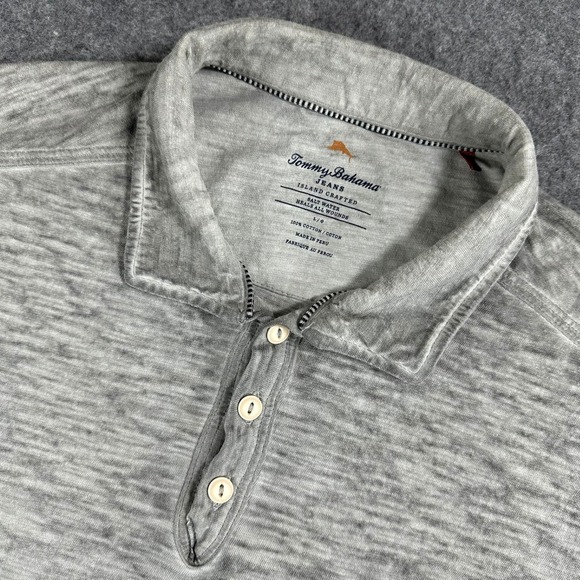 Tommy Bahama Men's Large Gray Pocket Polo Shirt - Picture 1 of 6
